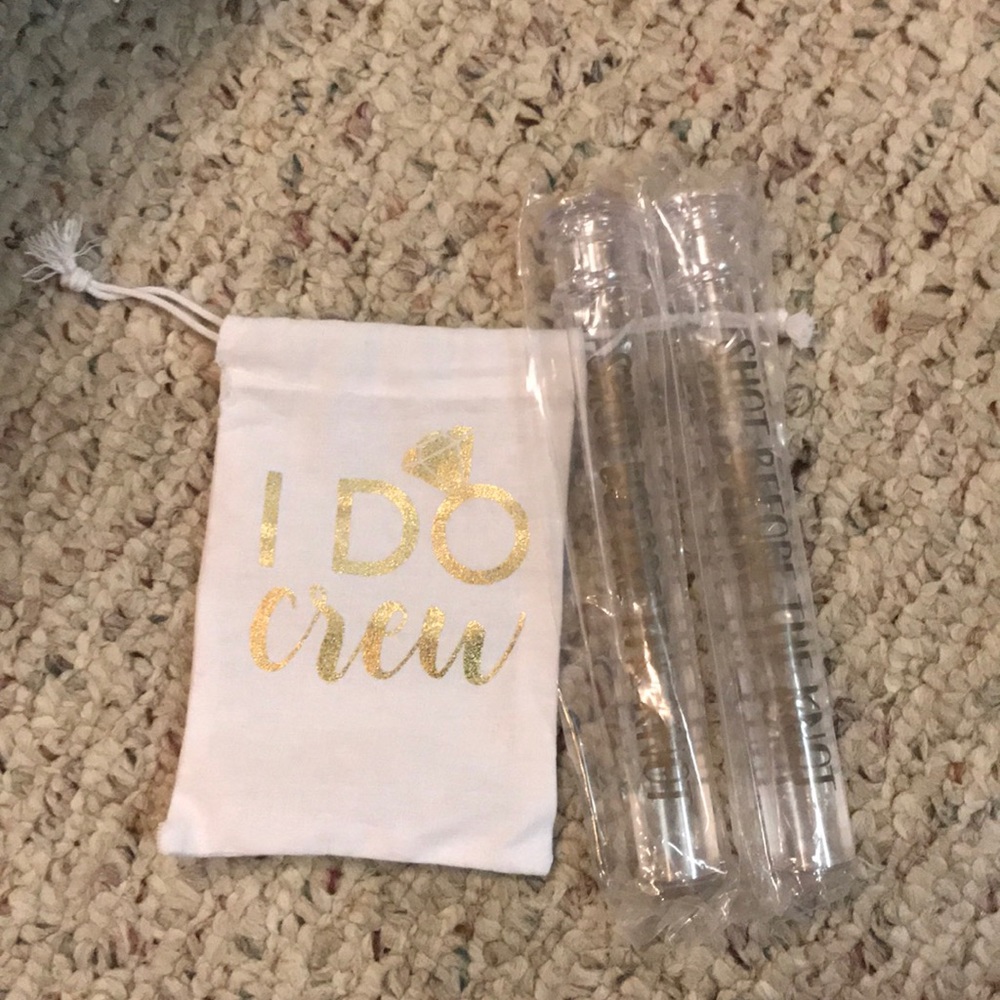 Test tube shot holders and bag